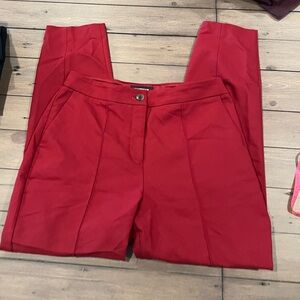 Express red front seam size 8 ankle high rise stretch pants work pants